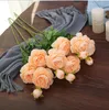 Western Rose European Style Core Decoratieve bloemen 3-head peony simulatie bloem thuis arrangement decoratie bruiloft muur kunstmatige krans