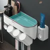Новая новая зубная щетка держатель зубной пасты Устройство с чашкой настенные для туалетных принадлежностей косметические аксессуары для ванной комнаты LJ201204