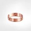 Top Kwaliteit Klassieke Stijl Eenvoudige Band Ring Goud Zilver Rose Kleuren Rvs Paar Ringen Mode Vrouwen Designer Sieraden Lady Party Geschenken