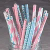 Eco-friendly Colorful Paper Straw Drinking Straws 19x0.6cm Wedding Birthday Party Fashion Decoration Christmas Products Supplies