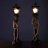 Symulacja Dekoracja czaszki Lekkie Party Layout Props Halloween Street Lampa szkielet dekoracyjny lampa do wystroju domu 220320p
