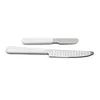 Sublimering vita barn kniv gaffel sked bestick set rostfritt stål silver porslin jul bestick vanlig silverware zzf13960