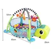 亀の赤ちゃんプレイマット0-1年ゲームテープ乳製品教育クロールマットプレイジム漫画毛布ボールピット玩具プレイマットlj201114
