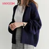Women Solid Cardigan Long Sleeve Knitted Sweater Women Open Stitch Casual Sweaters Women Invierno Loose Cardigan Mujer 201223