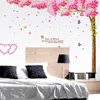 Stora körsbärsblommor Flower Tree Fjäril kärlek Väggklistermärke Art Decal Girls Bedroom Living Room Decored Mural 2010265188249