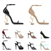 2022 Hoge Hak Bodems Jurk Schoenen Vrouwen Luxe Ontwerpers Echt Leer Pumps Dame Stiletto Peep-tenen Sandalen Loafers Rubber mode