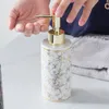 300ml Stylish Marble Ceramic Lotion Shampoo Liquid Soap Dispenser Pump Bottle Bathroom Set Home Decoration Bathroom Accessories