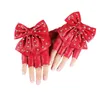 Five Fingers Gloves Women Bowknot Rivet Stage Performance Leather Half Finger Fashion Sexy Personality Female Nightclub Hip Hop7816491862