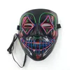 Halloween Holiday Party LED Glow Mask 3 Modes EL Wire Light Up The Purge Movie Costume Party T200907