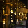 3M Globe LED Garland Starry Crystal ing Ball String Lights Decori per tende Camera da letto Soggiorno Balcone Natale Matrimonio 201023