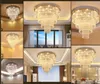 Modern minimalist led crystal chandelier living room bedroom ceiling lamp luxury double crystal lamp factory wholesale lamps