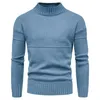 Mens Slim Fit Turtleneck Sweater Casual Cashmere Knitted Pullover Sweaters Men Solid Color Business Casual Knitwear Men Clothing