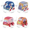 Jouets pour bébés 9 12 mois jusqu'à peluche voiture jouet pull-back véhicule doux bébé jouet ensemble 4 voitures 1 an bébé garçon jouets 201224