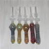 20pcs Mini Nectar Hookahs 10mm 14mm Nector Collectors Dab Straw Oil Rigs Micro Set Glass Water Pipe Titanium Tip