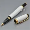 High quality Bohemies Black Resin Golden Silver Clip Roller ball pen Writing office school supplies with Diamond and Serial Number on Clip