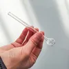 4,7 inch heldere glazen pijp olie nagel brandende jumbopijpen 120 mm pyrex glasbrander concentraat 12 cm lengte dik transparant geweldige rookbuizen voor rokers groothandel