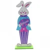 Party Supplies 25cm Easter Wood Tall Bunny Chick Tabletop Ornaments Centerpiece Table Sign Stand Up Plaque Figurines Garden home Decor Note: