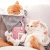 Hoopet Pet Odzież do małego psa kot dwa kolorowe szczeniaki miękkie wygodne świąteczne ubrania z kapturem cztery nogi jesień i zima y200330