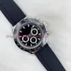 WATCSSC -41mm 자동 남성 상자 스테인리스 스틸 멀티 다이얼 방수 광장 고전적인 고무 스트랩 조절 가능한 시계 001