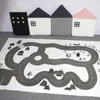 New Kids Adventure World Map Road Play Game Pad Mats Carpet Rugs Baby Crawling Blanket Mat for Room Decoration INS Baby Gifts LJ201114