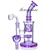 Klein Recycler Bong関数スモークガラスオイルバーナーパイプ水ボンズヘディースガラスリグワックスパーコレーターダウンズ掛け布団が14mmジョイント