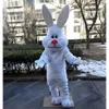 Halloween-Kaninchen-Maskottchen-Kostüm, hochwertiges weißes Hasen-Cartoon-Charakter-Outfit, Erwachsenengröße, Weihnachten, Karneval, Geburtstag, Party, Outdoor-Outfit