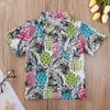 Baby Boy T Shirt Summer Tropical Bohemia Short Sleeve Palm Pineapple Printed Kid Collar Shirt With Button4541805