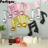 10pcs coloré Musique Double notes ballon lycée fête festa anniversaire notes de musique feuille BALLONS NEON événement fête fournitures Y0107