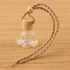 Car Perfume Bottle Pendant Cars Air Freshener For Essential Oils Diffuser Hanging Fragrance Empty Glass Bottles Auto Ornaments Decor RRF1303