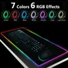 Gaming RGB LED Mouse Pad Borracha Macia USB Com Fio Iluminação Colorida Mousepad Luminoso Teclado Gamer Mouse Mat PC Computador Laptop LJ203189356