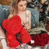 Rose Teddy Bear Fiori di sapone artificiale a madri regalo Girlfriend Anniversary Christmas Valentine's Day Compleanno presente RRD13015 Mare