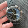 2021 New Orologio di Lusso Mężczyźni oglądają wysokiej jakości stalową obudowę metalową szarą twarz luksusuhr zegarków kwarcowych ruch chronografu męskie zegarki sportowe
