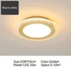 Modern LED Ceiling Lights for Kitchen Corridor Balcony Entrance cristal round golden lamp for home D20cm Chandelier