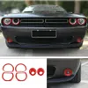 Copertura per fendinebbia anteriore per auto rossa/copertura per anello faro anteriore per accessori esterni Dodge Challenger 15+