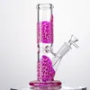 Handry Handwork Haishs Szklany Bong Prosto Perc Oil Dab Rigns Ice Pinch 18mm Samica Złącze 5mm Grube Waterpipes Informacyjny Kodułowy LXMD20107 z miską Glow w ciemności