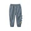 Autunno Catton Pantaloni Per 2-7 Anni Ragazzi Casual Sport Bambino Pantaloni Ragazzo Bambini Bambini Pantaloni Sottili Dinosauro Pantaloni Della Tuta Fondo LJ201127