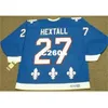 Män # 27 Ron Hextall Quebec Nordrices 1992 CCM Vintage Retro Home Hockey Jersey eller Anpassat något namn eller nummer Retro Jersey