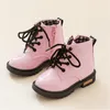 New baby Boys Girls Martin Boots Spring Autumn Pu Leather Shoes Children Fashion Snow Boots Toddler Kids Warm Winter Boots