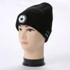 Winter Beanie Hat Unisex Beanie Soft Knitted Hat Wireless Bluetooth 5 0 Smart Cap Stereo Headphone Headset with LED Light with OPP210b