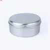 100ml Kosmetyczny Jar Refillable Travel Cream Cream Container Wax Tin Metal Can Pudełko z oknem Kolorowa śruba Capqualtity