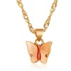 Japan and South Korea Sweet Bow Acrylic Necklace Color Ladies Fashion All-match Clavicle Chain