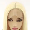 30 pouces 613 # Blonde pleine droite synthétique Remy cheveux dentelle avant perruques Simulation cheveux humains perruques de cheveux humains perruque