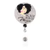 Medical Key Rings Multistyle Black Nurse Rhinestone Retractable ID Holder For Name Card Accessories Badge Reel With Alligator Cli9547483