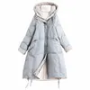 Parka in piumino da donna Giacca invernale di vendita Moda Cappotto spesso e caldo al ginocchio Donna Tempo libero all'aperto di media lunghezza Luci22