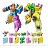 26 letras inglesas transforma el alfabeto dinosaurio robot animales creativo educativo bloque de construcción juguetes para niños regalo Brinquedos LJ200928