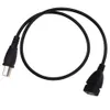 50 cm schwarze USB 2.0 Typ A Buchse auf USB B Stecker Scanner Drucker Adapterkabel Verlängerungskabel