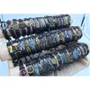 200pcs lot Mix Style Metal Leather Cuff Charm Bracelets For Men's Women's Jewelry Party Gifts Bangle wmtaho luckyhat3050