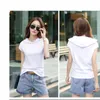 Camisas Femininas T-shirt Mit Kapuze T-shirt Frauen Kurzarm Sommer Tops Vetement Femme Plus Größe Poleras De Mujer