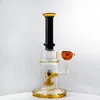 Bongancelas de vidro de vidro de 10 polegadas Bonga reta de óleo de tubo reto DAB SHOWHEAD PERCOLATOR BONGS grossos 14 mm Tubos de água coloridos fêmeas com tigela CS1223