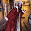 暖かい冬のフリースの女性パーカ到着フッデッドロングウールライナージャケットコート女性特大のファッションウィンドブレイカーパーカー201126